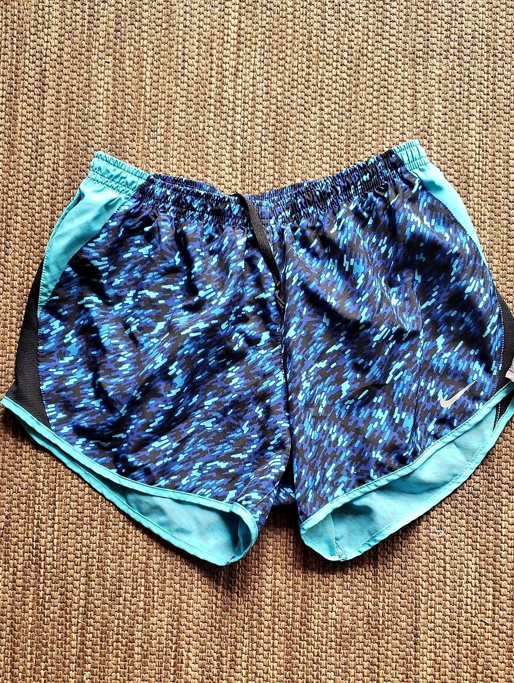 Nike Women'Small Dri-FIT Tempo Running Shorts 2-Pair Blue & Gray Small